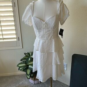 I.N. San Francisco Ivory Eyelet Dress, size Medium, NWT